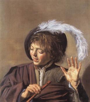Frans Hals : Singing Boy with a Flute II